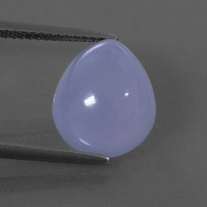 6,48 ctw natürlicher blauer Chalcedon, Transparent, Transparent / Lichtdurchlässig