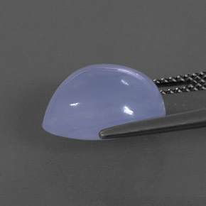 6,48 ctw natürlicher blauer Chalcedon, Transparent, Transparent / Lichtdurchlässig