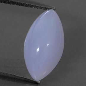 3,15 ctw natürlicher blauer Chalcedon, Transparent, Transparent / Lichtdurchlässig
