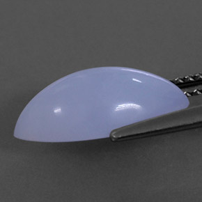 3,15 ctw natürlicher blauer Chalcedon, Transparent, Transparent / Lichtdurchlässig
