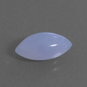 2,04 ctw natürlicher blauer Chalcedon, Transparent, Transparent / Lichtdurchlässig