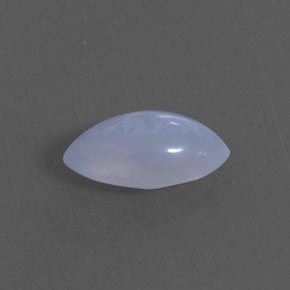 1,90 ctw natürlicher blauer Chalcedon, Transparent, Transparent / Lichtdurchlässig
