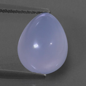 2,75 ctw natürlicher blauer Chalcedon, Transparent, Transparent / Lichtdurchlässig