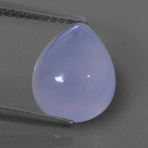 3,53 ctw natürlicher blauer Chalcedon, Transparent, Transparent / Lichtdurchlässig