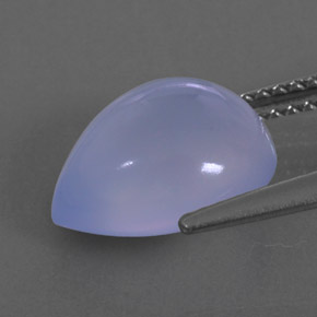 3,53 ctw natürlicher blauer Chalcedon, Transparent, Transparent / Lichtdurchlässig