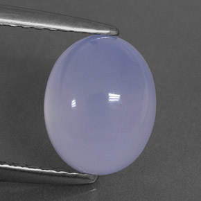 2,27 ctw natürlicher blauer Chalcedon, Transparent, Transparent / Lichtdurchlässig