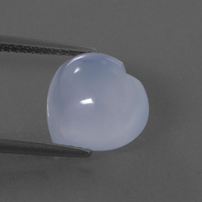 4,95 ctw natürlicher blauer Chalcedon, Transparent, Transparent / Lichtdurchlässig