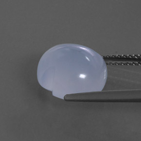 4,95 ctw natürlicher blauer Chalcedon, Transparent, Transparent / Lichtdurchlässig