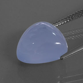 9,54 ctw natürlicher blauer Chalcedon, Transparent, Transparent / Lichtdurchlässig