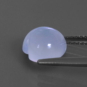 2,25 ctw natürlicher blauer Chalcedon, Transparent, Transparent / Lichtdurchlässig