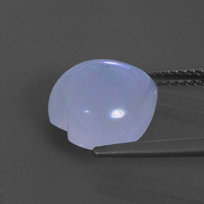 4,77 ctw natürlicher blauer Chalcedon, Transparent, Transparent / Lichtdurchlässig