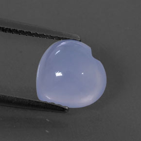 2,03 ctw natürlicher blauer Chalcedon, Transparent, Transparent / Lichtdurchlässig