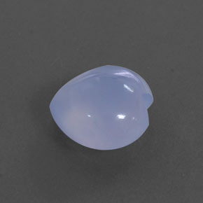 2,03 ctw natürlicher blauer Chalcedon, Transparent, Transparent / Lichtdurchlässig