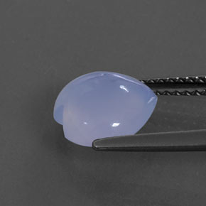 2,03 ctw natürlicher blauer Chalcedon, Transparent, Transparent / Lichtdurchlässig
