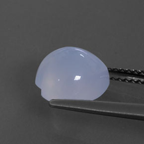 2,88 ctw natürlicher blauer Chalcedon, Transparent, Transparent / Lichtdurchlässig