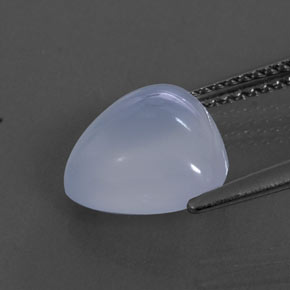 3,44 ctw natürlicher blauer Chalcedon, Transparent, Transparent / Lichtdurchlässig