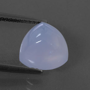 3,86 ctw natürlicher blauer Chalcedon, Transparent, Transparent / Lichtdurchlässig