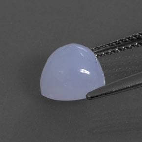 2,25 ctw natürlicher blauer Chalcedon, Transparent, Transparent / Lichtdurchlässig