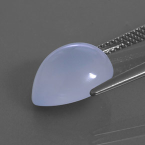 4,94 ctw natürlicher blauer Chalcedon, Transparent, Transparent / Lichtdurchlässig
