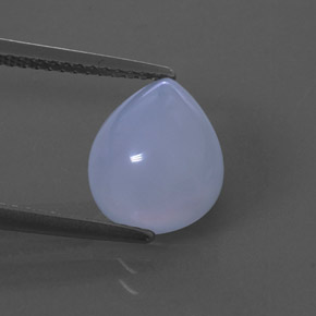 3,45 ctw natürlicher blauer Chalcedon, Transparent, Transparent / Lichtdurchlässig
