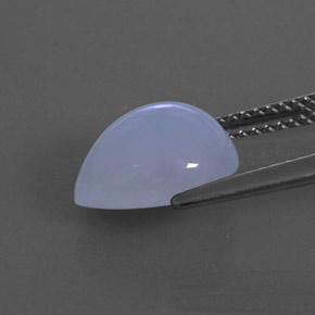 3,45 ctw natürlicher blauer Chalcedon, Transparent, Transparent / Lichtdurchlässig