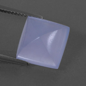 5,68 ctw natürlicher blauer Chalcedon, Transparent, Transparent / Lichtdurchlässig
