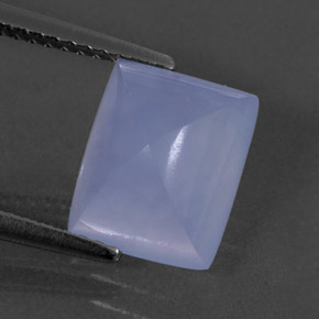 3,20 ctw natürlicher blauer Chalcedon, Transparent, Transparent / Lichtdurchlässig