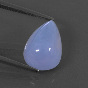 5,49 ctw natürlicher blauer Chalcedon, Transparent, Transparent / Lichtdurchlässig