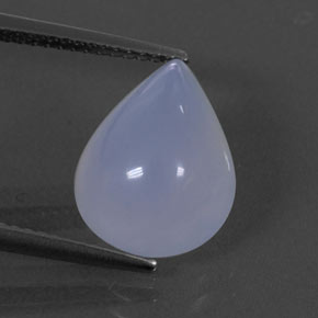 5,59 ctw natürlicher blauer Chalcedon, Transparent, Transparent / Lichtdurchlässig