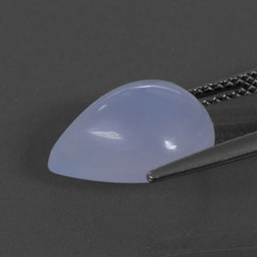 5,59 ctw natürlicher blauer Chalcedon, Transparent, Transparent / Lichtdurchlässig