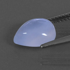 2,58 ctw natürlicher blauer Chalcedon, Transparent, Transparent / Lichtdurchlässig