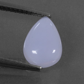1,94 ctw natürlicher blauer Chalcedon, Transparent, Transparent / Lichtdurchlässig