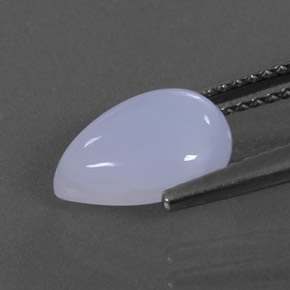 1,94 ctw natürlicher blauer Chalcedon, Transparent, Transparent / Lichtdurchlässig