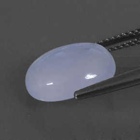 4,62 ctw natürlicher blauer Chalcedon, Transparent, Transparent / Lichtdurchlässig
