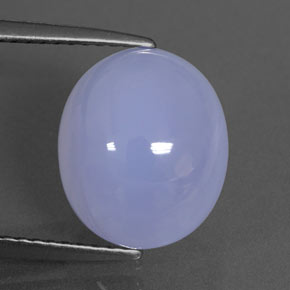 5,59 ctw natürlicher blauer Chalcedon, Transparent, Transparent / Lichtdurchlässig