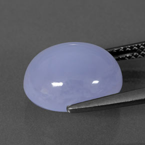 5,59 ctw natürlicher blauer Chalcedon, Transparent, Transparent / Lichtdurchlässig