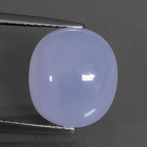 5,69 ctw natürlicher blauer Chalcedon, Transparent, Transparent / Lichtdurchlässig