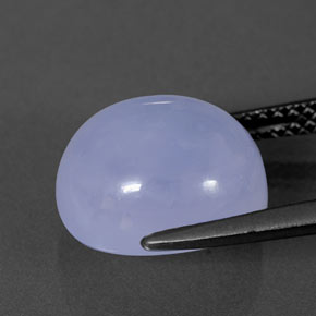 5,69 ctw natürlicher blauer Chalcedon, Transparent, Transparent / Lichtdurchlässig