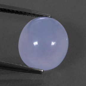 4,57 ctw natürlicher blauer Chalcedon, Transparent, Transparent / Lichtdurchlässig