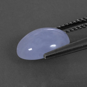 3,02 ctw natürlicher blauer Chalcedon, Transparent, Transparent / Lichtdurchlässig