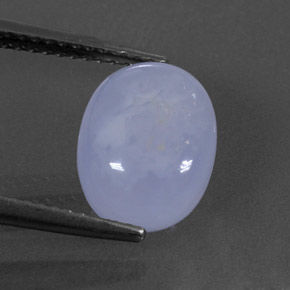 3,52 ctw natürlicher blauer Chalcedon, Transparent, Transparent / Lichtdurchlässig
