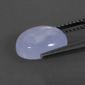 3,52 ctw natürlicher blauer Chalcedon, Transparent, Transparent / Lichtdurchlässig