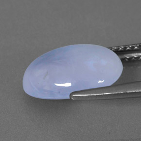 2,82 ctw natürlicher blauer Chalcedon, Transparent, Transparent / Lichtdurchlässig