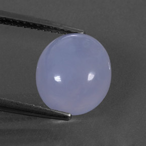 3,61 ctw natürlicher blauer Chalcedon, Transparent, Transparent / Lichtdurchlässig