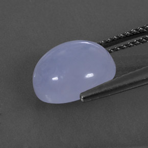 3,61 ctw natürlicher blauer Chalcedon, Transparent, Transparent / Lichtdurchlässig