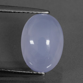 3,03 ctw natürlicher blauer Chalcedon, Transparent, Transparent / Lichtdurchlässig
