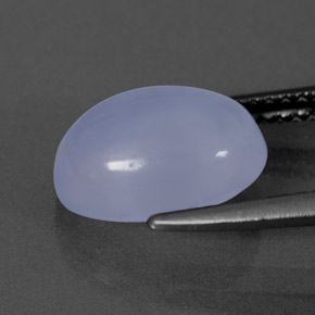 3,03 ctw natürlicher blauer Chalcedon, Transparent, Transparent / Lichtdurchlässig