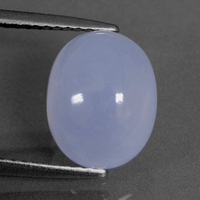 4,04 ctw natürlicher blauer Chalcedon, Transparent, Transparent / Lichtdurchlässig
