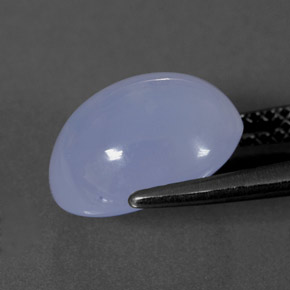 4,04 ctw natürlicher blauer Chalcedon, Transparent, Transparent / Lichtdurchlässig