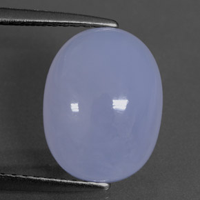 4,08 ctw natürlicher blauer Chalcedon, Transparent, Transparent / Lichtdurchlässig